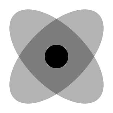 Bold Atom Symbol (Duotone) Free Open-Source SVG Icon (Solar)