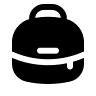 Bold Backpack Design (Solar) Free Open-Source SVG Icon