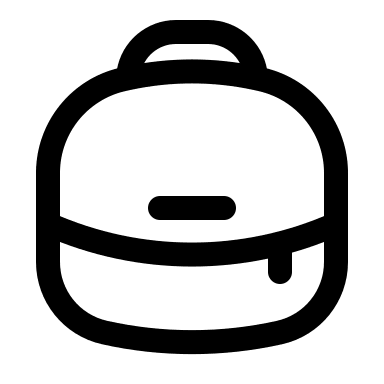 Linear Backpack Design Free Open-Source SVG Icon (Solar)