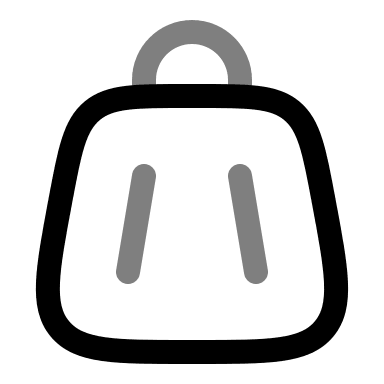 Two-Line Bag Design (Duotone) Free Open-Source SVG Icon (Solar)