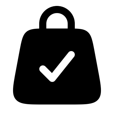 Bold Bag Check Mark Free Open-Source SVG Icon (Solar)