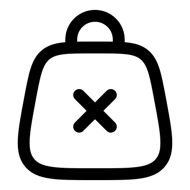 Crossed Bag Design (Linear) Free Open-Source SVG Icon (Solar)