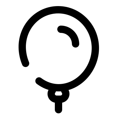 Broken Balloon Free Open-Source SVG Icon (Solar)