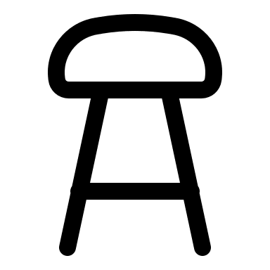 Linear Bar Chair Design Free Open-Source SVG Icon (Solar)