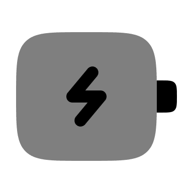 Bold Battery Charge Indicator (Duotone) Free Open-Source SVG Icon (Solar)