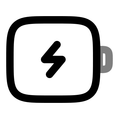 Battery Charging Indicator (Duotone) Free Open-Source SVG Icon (Solar)