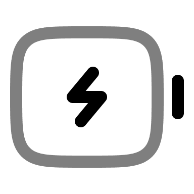 Minimalistic Line Battery Charge (Duotone) Free Open-Source SVG Icon (Solar)