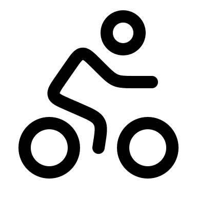 Bicycling Activity (Linear) Free Open-Source SVG Icon (Solar)