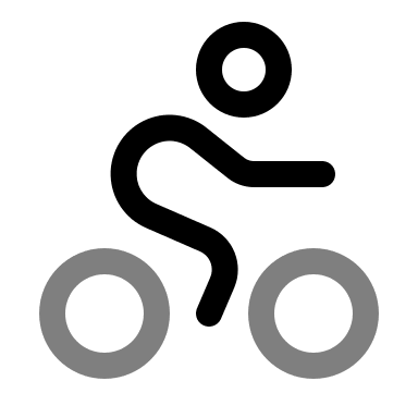 Bicycling Activity Symbol (Duotone) Free Open-Source SVG Icon (Solar)