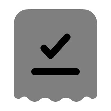Bold Bill Checkmark (Duotone) Free Open-Source SVG Icon (Solar)