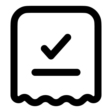 Bill Check Document (Linear) Free Open-Source SVG Icon (Solar)