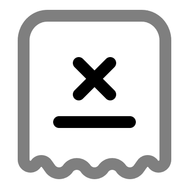 Bill Crossed Out (Duotone) Free Open-Source SVG Icon (Solar)