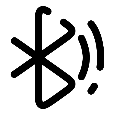 Broken Bluetooth Wave Signal (Solar) Free Open-Source SVG Icon (Solar)