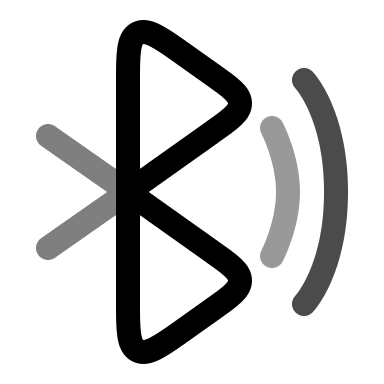 Bluetooth Wave Signal (Duotone) Free Open-Source SVG Icon (Solar)