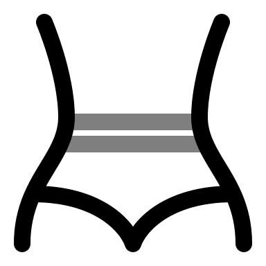 Body Shape Outline (Duotone) Free Open-Source SVG Icon (Solar)