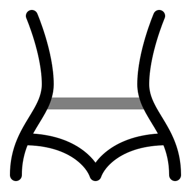 Minimalistic Body Shape Design (Duotone) Free Open-Source SVG Icon (Solar)