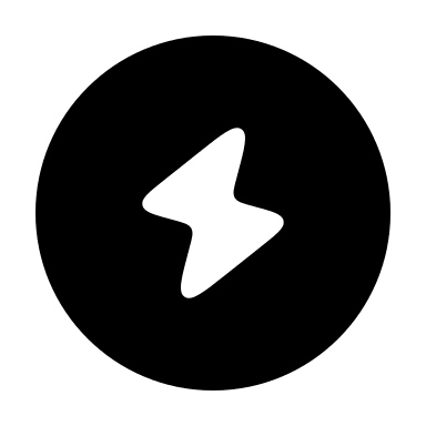 Bold Lightning Bolt in Circle (Solar) Free Open-Source SVG Icon (Solar)