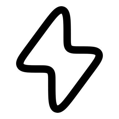 Lightning Bolt Symbol (Linear) Free Open-Source SVG Icon (Solar)
