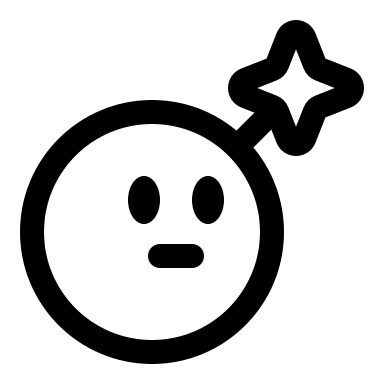 Bomb Emoji (Linear) Free Open-Source SVG Icon (Solar)