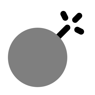 Minimalistic Bold Bomb Design (Duotone) Free Open-Source SVG Icon (Solar)