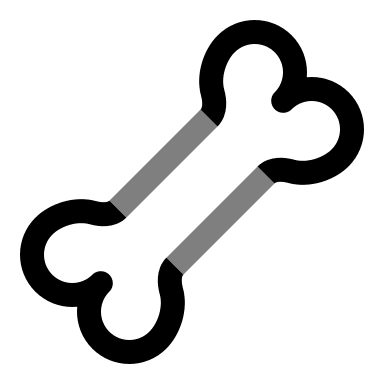 Bone Structure (Duotone) Free Open-Source SVG Icon (Solar)
