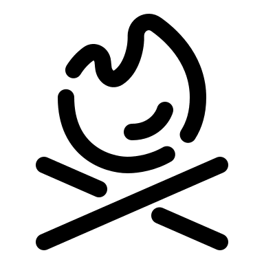 Broken Bonfire (Solar) Free Open-Source SVG Icon (Solar)