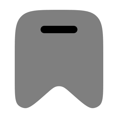 Bold Bookmark Symbol (Duotone) Free Open-Source SVG Icon (Solar)