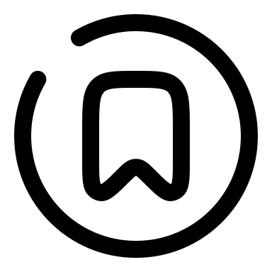 Broken Circular Bookmark (Solar) Free Open-Source SVG Icon (Solar)