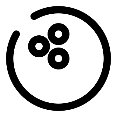 Broken Bowling Pin Free Open-Source SVG Icon (Solar)