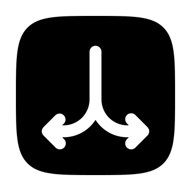 Bold Branching Paths Downward (Solar) Free Open-Source SVG Icon (Solar)