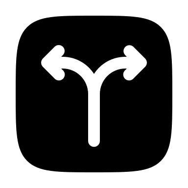 Bold Upward Branching Paths (Solar) Free Open-Source SVG Icon (Solar)