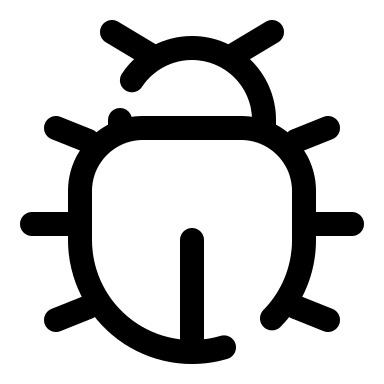 Broken Bug Free Open-Source SVG Icon (Solar)
