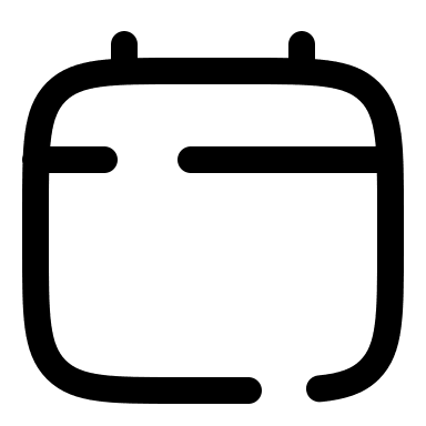 Minimalistic Broken Calendar (Solar) Free Open-Source SVG Icon (Solar)