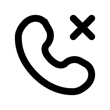Rounded Linear Call Cancel Button Free Open-Source SVG Icon (Solar)