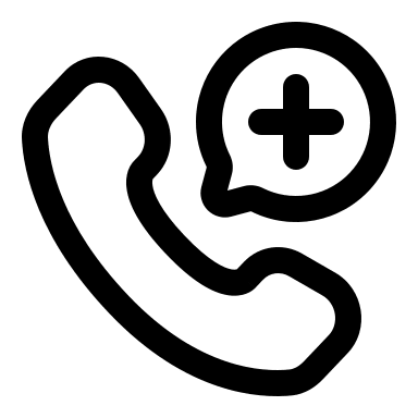 Medicine Call Service (Outline) Free Open-Source SVG Icon (Solar)