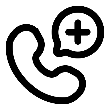 Medicine Call Service (Rounded Linear) Free Open-Source SVG Icon (Solar)