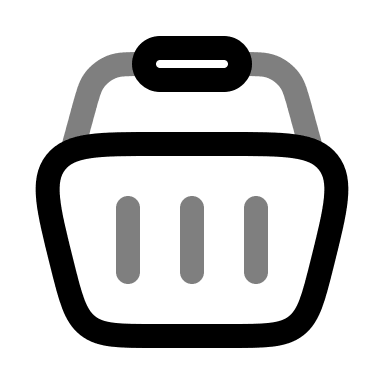 Three-Line Shopping Cart (Duotone) Free Open-Source SVG Icon (Solar)