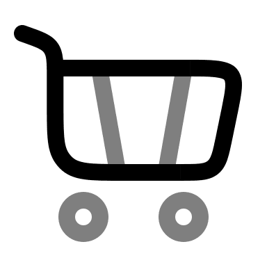 Large Shopping Cart with Three Lines (Duotone) Free Open-Source SVG Icon (Solar)