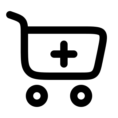 Shopping Cart with Plus Symbol (Outline) Free Open-Source SVG Icon (Solar)