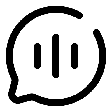 Round Chat Call (Broken) Free Open-Source SVG Icon (Solar)