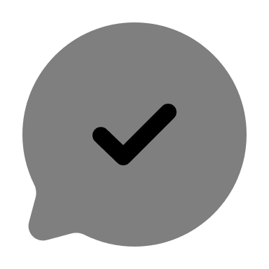 Round Chat Checkmark (Bold Duotone) Free Open-Source SVG Icon (Solar)