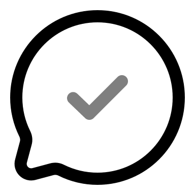 Round Chat Checkmark (Duotone) Free Open-Source SVG Icon (Solar)