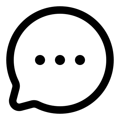 Round Chat Dots (Linear) Free Open-Source SVG Icon (Solar)