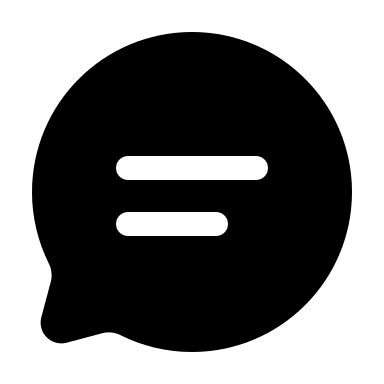Bold Round Chat Bubble (Line) Free Open-Source SVG Icon (Solar)