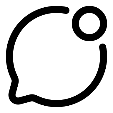 Unread Round Chat Notification (Linear) Free Open-Source SVG Icon (Solar)