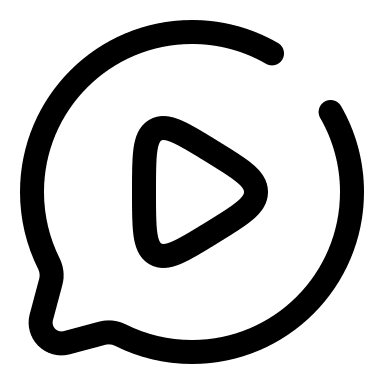 Broken Round Video Chat Free Open-Source SVG Icon (Solar)