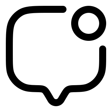 Unread Chat Message Notification (Outline) Free Open-Source SVG Icon (Solar)