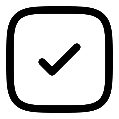 Linear Check Square Free Open-Source SVG Icon (Solar)