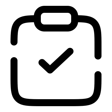 Broken Clipboard with Checkmark (Solar) Free Open-Source SVG Icon (Solar)