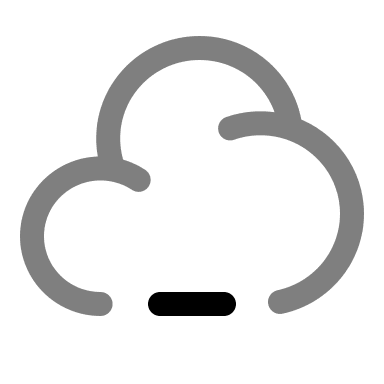 Cloud with Minus Symbol (Duotone) Free Open-Source SVG Icon (Solar)